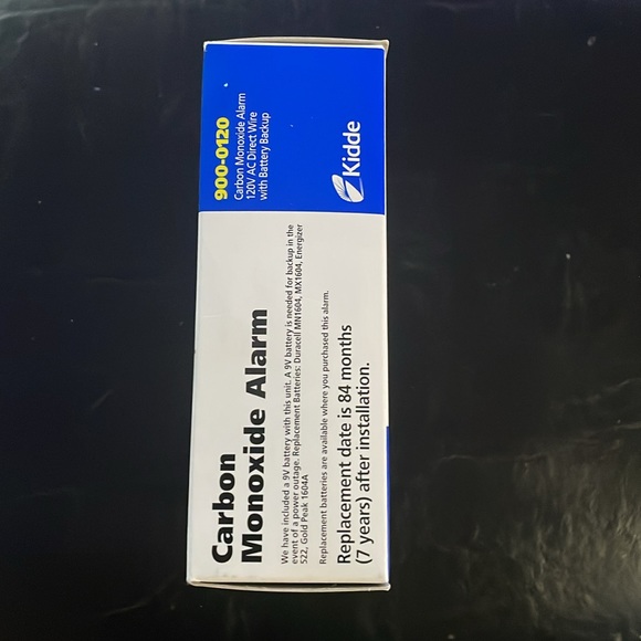 NIB Kidde Carbon Monoxide Alarm 12V AC Direct Wire with Battery Backup Unopened - Picture 7 of 9